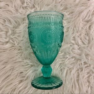 Pioneer Woman Teal Goblet